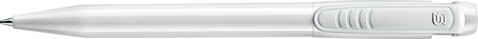 Stilolinea ABS Pier Kugelschreiber mit farbigem Clip – Weiß bedrucken, Art.-Nr. 002999999_2254