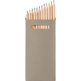 Buntstifte-Set 12-tlg. Nina – Grau bedrucken, Art.-Nr. 003999999_2474 Buntstifte-Set 12-tlg. Nina – Grau bedrucken, Art.-Nr. 003999999_2474