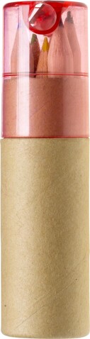 Buntstifte-Set , 6-tlg. Libbie – Rot bedrucken, Art.-Nr. 008999999_2497