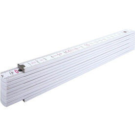 Faltbarer Zollstock aus Holz Jessica 400 Serie – Weiß bedrucken, Art.-Nr. 002999999_25649