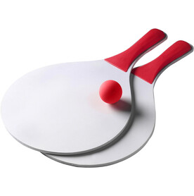 Beach-Ball-Tennisspiel aus Holz Fabien – Rot bedrucken, Art.-Nr. 008999999_2578 Beach-Ball-Tennisspiel aus Holz Fabien – Rot bedrucken, Art.-Nr. 008999999_2578
