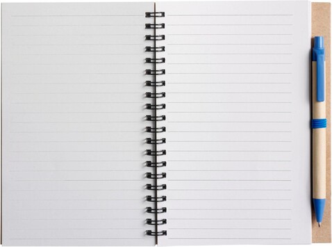 Notizbuch aus recyceltem Papier Stella – Hellblau bedrucken, Art.-Nr. 018999999_2715