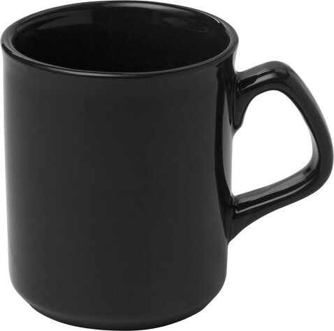 Becher aus Porzellan Jamie – Schwarz bedrucken, Art.-Nr. 001999999_2834