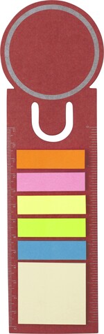 Lesezeichen aus Pappe Clay – Rot bedrucken, Art.-Nr. 008999999_3115