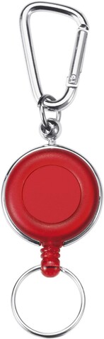Skipasshalter aus Metall Bruno – Rot bedrucken, Art.-Nr. 008999999_3180