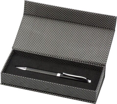 Kugelschreiber Lindsey | Carbon – Schwarz bedrucken, Art.-Nr. 001999999_3338