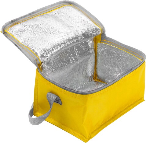 Kühltasche aus Polyester Cleo – Gelb bedrucken, Art.-Nr. 006999999_3604