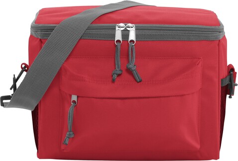 Kühltasche aus Polyester Joey – Rot bedrucken, Art.-Nr. 008999999_3637