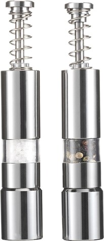 Salz- und Pfeffermühlenset Annalena | Edelstahl | 2 St. – Silber bedrucken, Art.-Nr. 032999999_3724