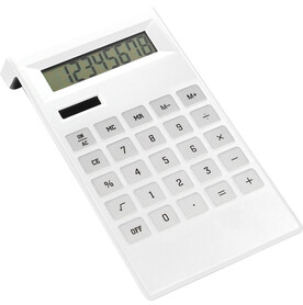 Tischrechner aus ABS-Kunststoff Murphy – Weiß bedrucken, Art.-Nr. 002999999_4050
