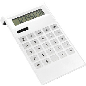 Tischrechner aus ABS-Kunststoff Murphy – Weiß bedrucken, Art.-Nr. 002999999_4050