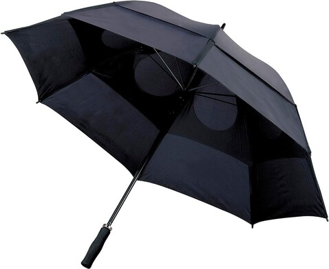 Portierschirm aus Polyester Debbie – Schwarz bedrucken, Art.-Nr. 001999999_4089