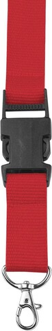 Lanyard aus Polyester Bobbi – Rot bedrucken, Art.-Nr. 008999999_4161