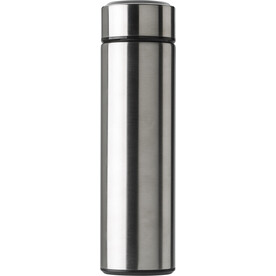 Edelstahl-Thermosflasche (450 ml) mit LED-Anzeige Fatima – Silber bedrucken, Art.-Nr. 032999999_427380 Edelstahl-Thermosflasche (450 ml) mit LED-Anzeige Fatima – Silber bedrucken, Art.-Nr. 032999999_427380