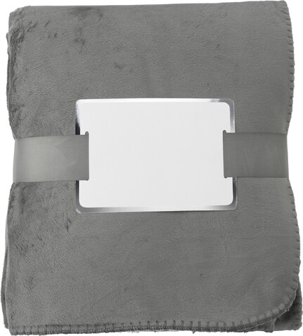 Kuscheldecke aus Polyester Margot – Grau bedrucken, Art.-Nr. 003999999_4290