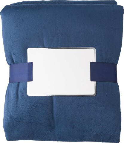 Kuscheldecke aus Polyester Margot – Blau bedrucken, Art.-Nr. 005999999_4290