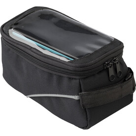 Fahrradlenkertasche aus Polyester (600D) Priya – Schwarz bedrucken, Art.-Nr. 001999999_433242