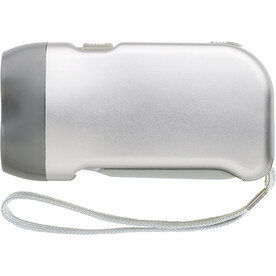 LED-Dynamotaschenlampe aus Kunststoff Tristan – Silber bedrucken, Art.-Nr. 032999999_4532