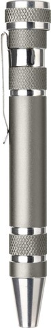 Bit-Set aus Metall Alyssa – Grau bedrucken, Art.-Nr. 003999999_4853