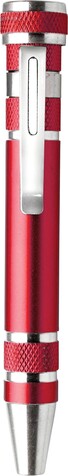 Bit-Set aus Metall Alyssa – Rot bedrucken, Art.-Nr. 008999999_4853