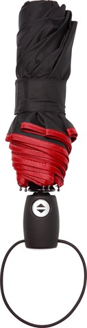 Automatik Taschenschirm aus Pongee-Polyester Ben – Rot bedrucken, Art.-Nr. 008999999_4939