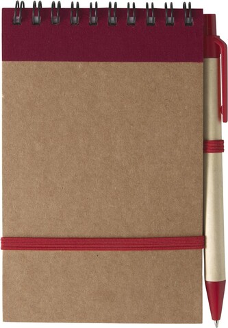 Notizbuch aus recyceltem Karton Emory – Rot bedrucken, Art.-Nr. 008999999_5410
