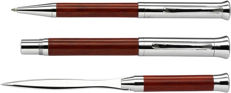Schreibset Paulette | Palisander | 3 St. – Braun bedrucken, Art.-Nr. 011999999_5768 Schreibset Paulette | Palisander | 3 St. – Braun bedrucken, Art.-Nr. 011999999_5768