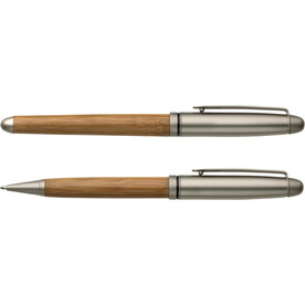 Schreibset Addie | Bambus – Braun bedrucken, Art.-Nr. 011999999_5784