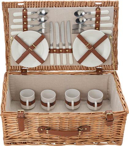 Picknickkorb Levin | 4 Personen – Braun bedrucken, Art.-Nr. 011999999_5795 Picknickkorb Levin | 4 Personen – Braun bedrucken, Art.-Nr. 011999999_5795