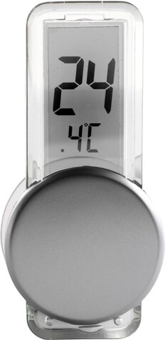Thermometer Roxanne | Kunststoff | Saugnapf | Silber – Silber bedrucken, Art.-Nr. 032999999_6201