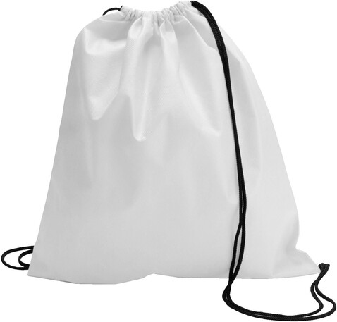 Schuh-/Rucksack (Turnbeutel) aus Non-Woven Nico – Weiß bedrucken, Art.-Nr. 002999999_6232