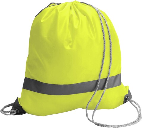 Schuh-/Rucksack aus Polyester Sylvie – Gelb bedrucken, Art.-Nr. 006999999_6238