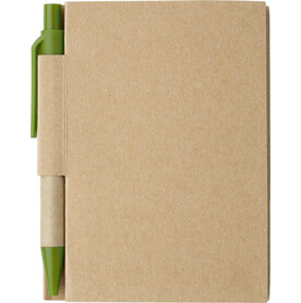 Notizbuch aus Karton Cooper – Hellgrün bedrucken, Art.-Nr. 029999999_6419 Notizbuch aus Karton Cooper – Hellgrün bedrucken, Art.-Nr. 029999999_6419