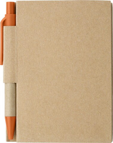 Notizbuch aus Karton Cooper – Orange bedrucken, Art.-Nr. 007999999_6419