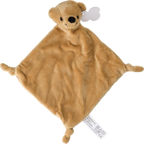 Plüsch-Schnuffeltuch Ameila – Braun bedrucken, Art.-Nr. 011999999_6474