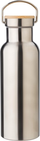 Edelstahl-Trinkflasche doppelwandig Odette – Silber bedrucken, Art.-Nr. 032999999_668130