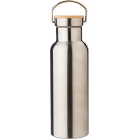 Edelstahl-Trinkflasche doppelwandig Odette – Silber bedrucken, Art.-Nr. 032999999_668130