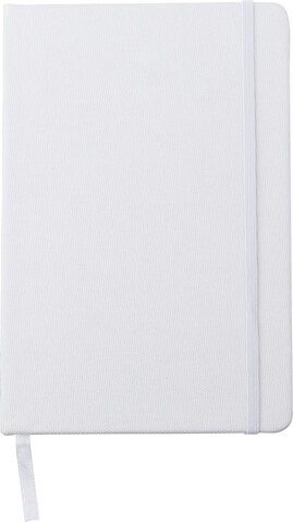 Notizbuch Samira | Recycelt | A5 | Liniert – Weiß bedrucken, Art.-Nr. 002999999_671497