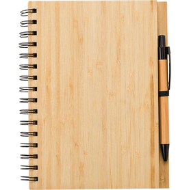 Notizbuch aus Bambus Carmen – Bambus bedrucken, Art.-Nr. 823999999_672057