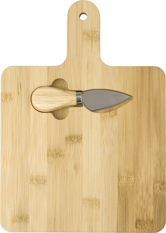Käsebrett Jelena | Bambus | Mit Messer – Braun bedrucken, Art.-Nr. 011999999_708922