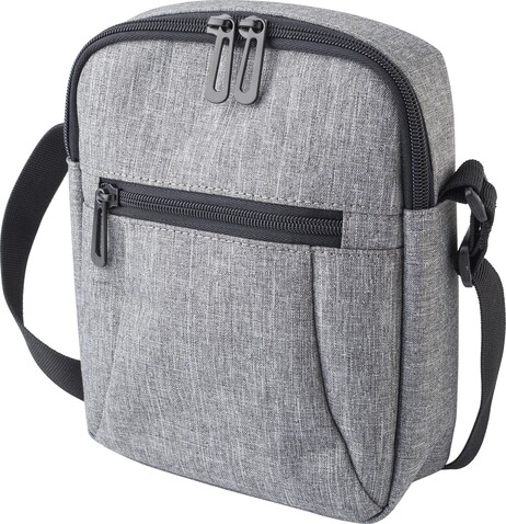 Umhängetasche aus Polyester Caden – Grau bedrucken, Art.-Nr. 003999999_709506