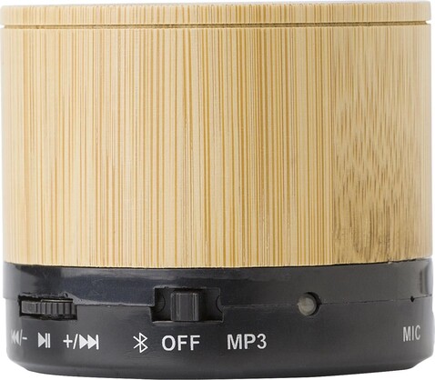 Wireless-Lautsprecher aus Bambus Rosalinda – Bambus bedrucken, Art.-Nr. 823999999_709648