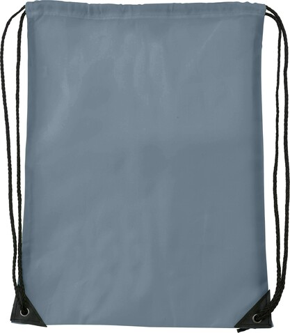 Turnbeutel aus Polyester Steffi – Grau bedrucken, Art.-Nr. 003999999_7097
