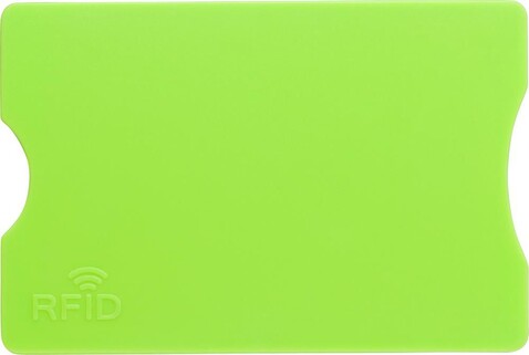 Kreditkartenhalter aus Kunststoff Yara – Limettengrün bedrucken, Art.-Nr. 019999999_7252