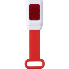 Fahrradlicht Duncan | Kunststoff | 3+1 LED | Silikonband – Rot bedrucken, Art.-Nr. 008999999_7273