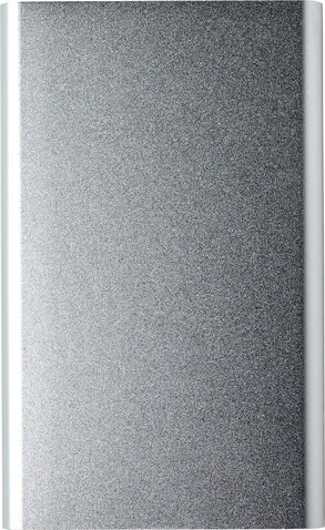 Powerbank aus Aluminium Ezra – Silber bedrucken, Art.-Nr. 032999999_7298