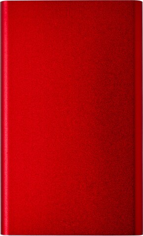 Powerbank aus Aluminium Ezra – Rot bedrucken, Art.-Nr. 008999999_7298