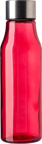 Trinkflasche aus Glas und rostfreiem Stahl (500 ml) Andrei – Rot bedrucken, Art.-Nr. 008999999_736931