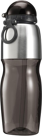 Trinkflasche aus Kunststoff Emberly – Schwarz bedrucken, Art.-Nr. 001999999_7551