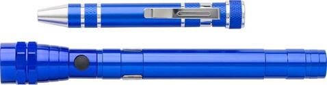 Taschenlampe und Schraubendreher Olivia | Aluminium | 2-in-1 – Kobaltblau bedrucken, Art.-Nr. 023999999_7603